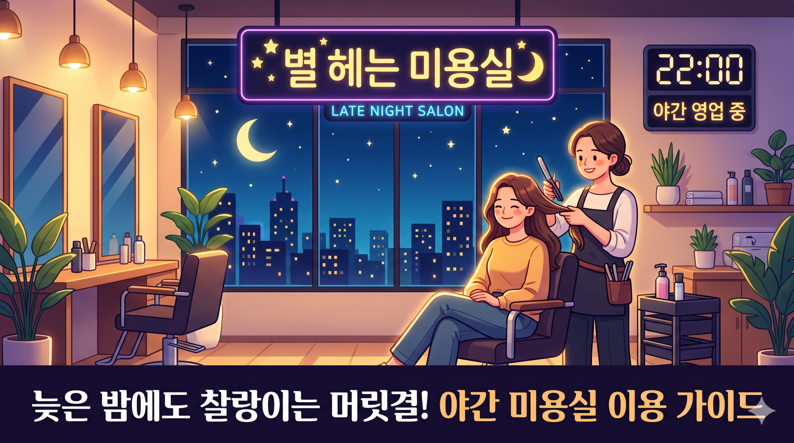 바쁜 직장인 필수! 김천시 야간 영업 미용실 가격 및 심야 클리닉 후기